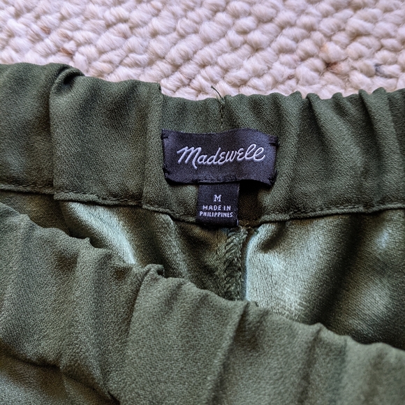 Madewell Green Scalloped Silky Shorts - Picture 2 of 5
